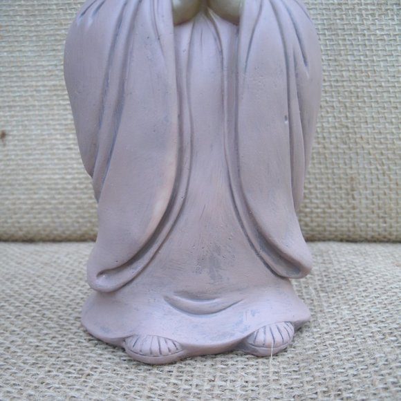 Laughing Buddhist Monk Resin Figurine Namaste - Picture 11 of 16